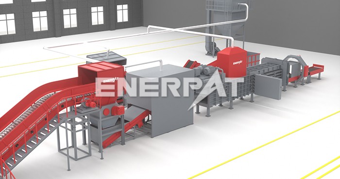 紙廠廢料破碎處理線